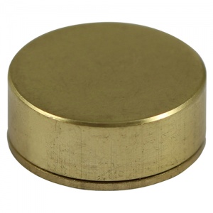 14mm Brass Screw Cap - Sat Brass 4 PCS