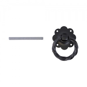 6'' Twisted Ring Gate Latch Black 1 EA