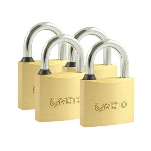 40mm Brass Padlock x 4 (Key Alike) 4 PCS