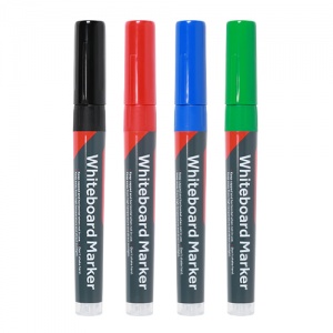 Fine Tip Four Pack Whiteboard Markers - Fine Tip - Mixed Colours Qty Box 4