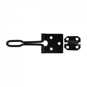 4'' Wire Pattern Hasp-Staple Black 1 EA