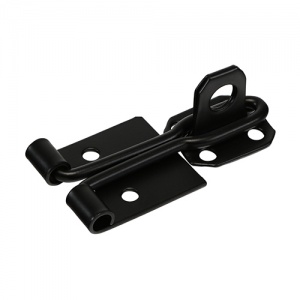 4'' Wire Pattern Hasp-Staple Black 1 EA