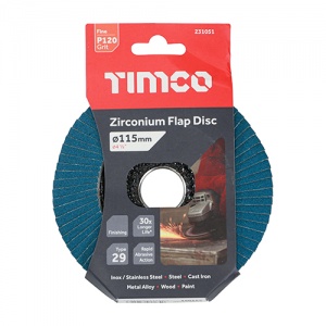 115 x 22.23 Zirconium Flap Disc P120 1 EA