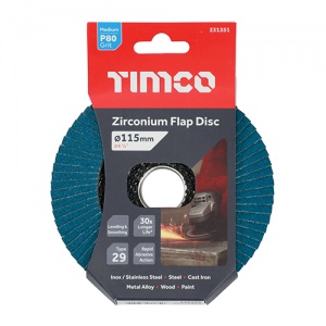 115 x 22.23 Zirconium Flap Disc P80 1 EA